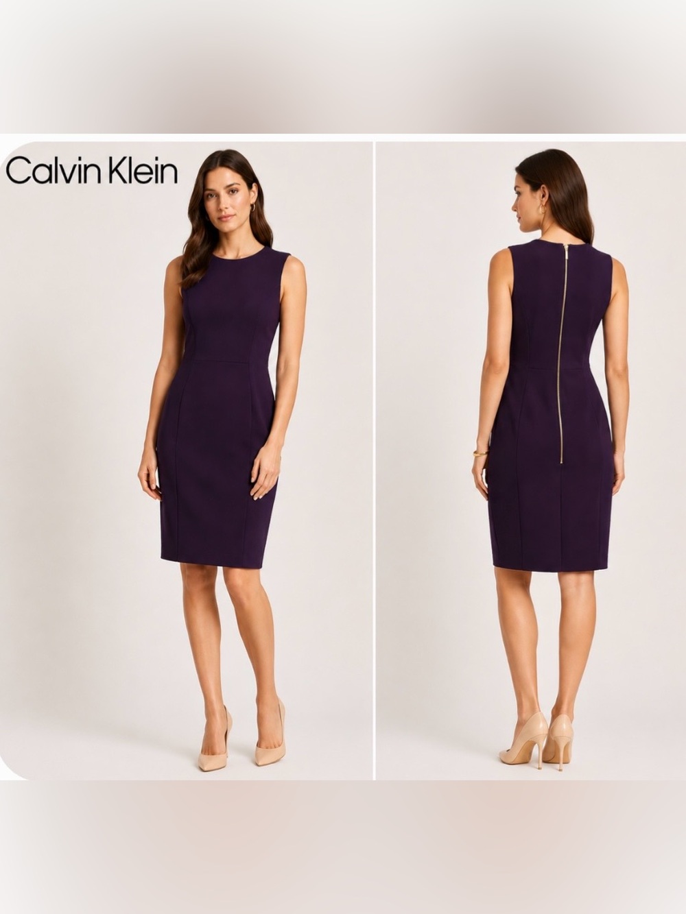Gorgeous burgundy Calvin Klein shift dress